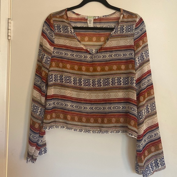Bohemian long sleeve top - Picture 1 of 4